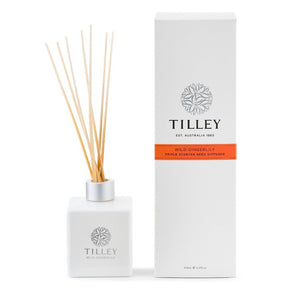 Tilley Classic White - Reed Diffuser 150ml - Wild Gingerlily - ZOES Kitchen