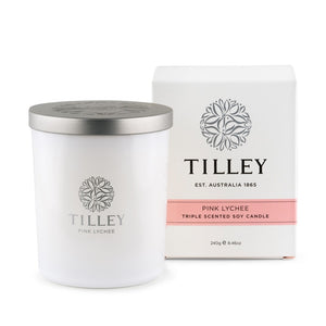 Tilley Classic White - Soy Candle 240g - Pink Lychee - ZOES Kitchen