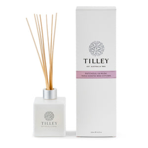Tilley Classic White - Reed Diffuser 150ml - Patchouli & Musk - ZOES Kitchen