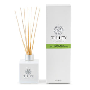 Tilley Classic White - Reed Diffuser 150 Ml - Lime & Coconut - ZOES Kitchen