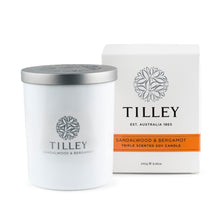 Load image into Gallery viewer, Tilley Classic White - Soy Candle 240g - Sandlewood &amp; Bergamot - ZOES Kitchen