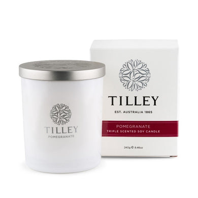 Tilley Classic White - Soy Candle 240g - Pomegranate - ZOES Kitchen