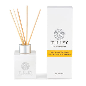 Tilley Classic White - Reed Diffuser 75ml - Tahitian Frangipani - ZOES Kitchen