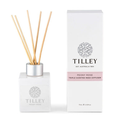 Tilley Classic White - Reed Diffuser 75ml - Peony Rose - ZOES Kitchen