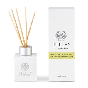 Tilley Classic White - Reed Diffuser 75ml - Magnolia & Green Tea - ZOES Kitchen