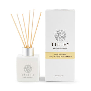 Tilley Classic White - Reed Diffuser 75ml - Lemongrass - ZOES Kitchen