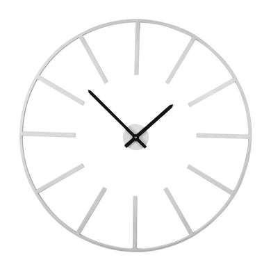 Swing Toto Wall Clock 80cm - White W/Black Hands - ZOES Kitchen
