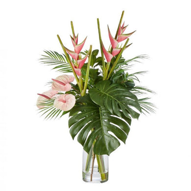 Rogue Heliconia Mix Alana Vase 96cm White - ZOES Kitchen