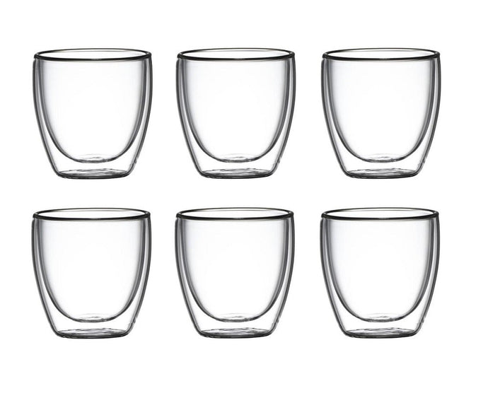 Classica Barista S6 Coffee D/Wall Glasses 250ml - ZOES Kitchen