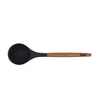 Load image into Gallery viewer, Classica St Clare Utensils - Acacia Handle with Black Silicone - Ladle - ZOES Kitchen