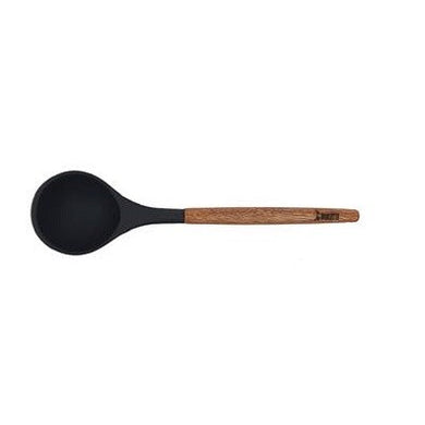 Bialetti Utensils - Acacia Handle with Black Silicone - Ladle - ZOES Kitchen