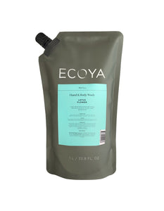 Ecoya Hand & Body Wash Refill 1L - Lotus Flower - ZOES Kitchen
