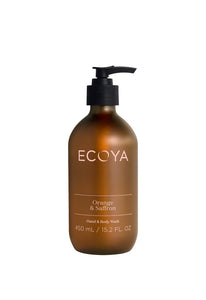 Ecoya Hand & Body Wash 450ml - Orange & Saffron - ZOES Kitchen