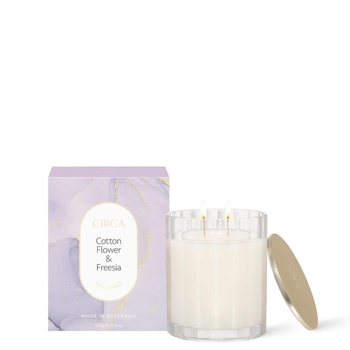 Circa Scented Soy Candle 350g - Cotton Flower & Freesia - ZOES Kitchen