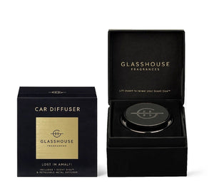 Glasshouse Fragrance - Car Diffuser Black - Lost In Amalfi - ZOES Kitchen