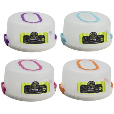 Lemon & Lime Cake Carrier Round W/Handles 30cm - ZOES Kitchen