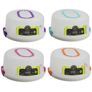 Lemon & Lime Cake Carrier Round W/Handles 30cm - ZOES Kitchen