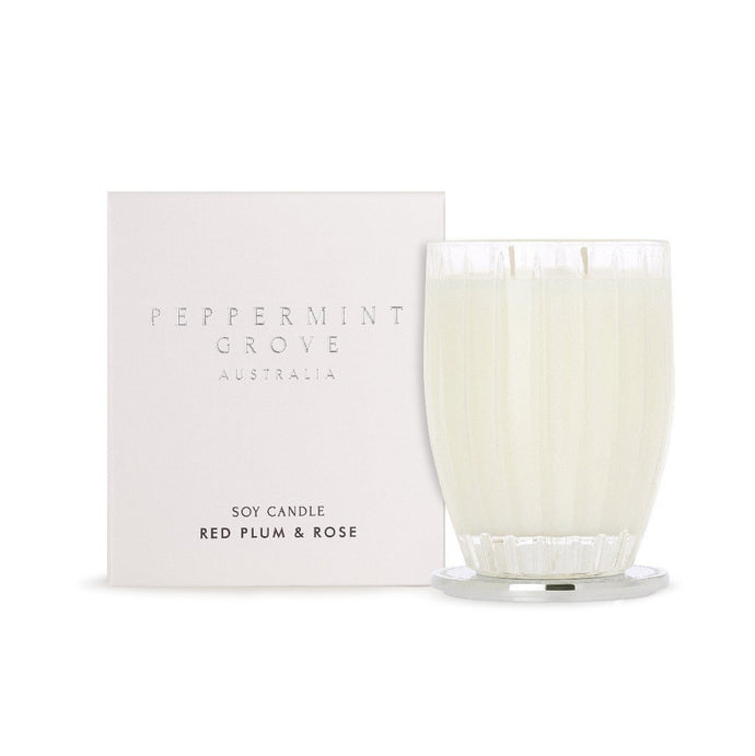 Peppermint Grove Candle 350g - Red Plum & Rose - ZOES Kitchen