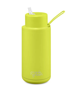 Frank Green Ceramic 34oz Straw Bottle - Neon Yellow - ZOES Kitchen