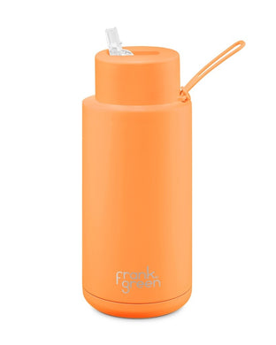 Frank Green Ceramic 34oz Straw Bottle - Neon Orange - ZOES Kitchen