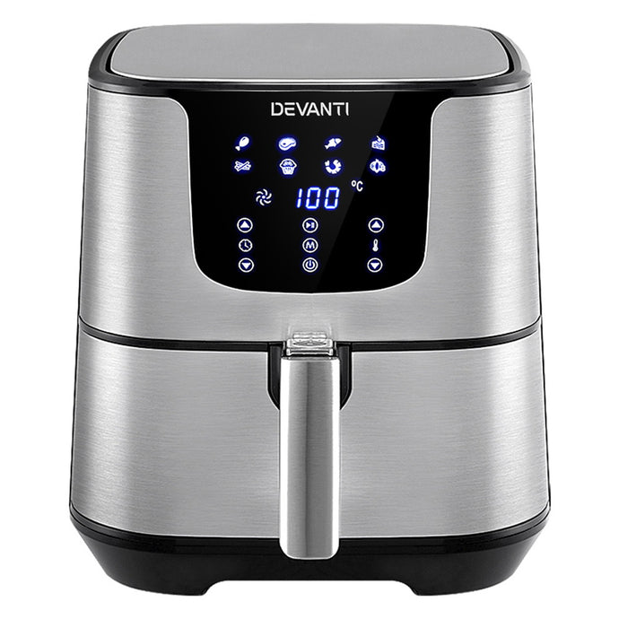 Devanti Air Fryer 7L LCD Fryers Oil Free Oven Airfryer Kitchen Healthy Cooker - ZOES Kitchen