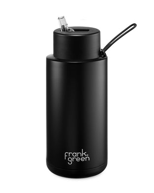 Frank Green Ceramic 34oz Straw Bottle - Black - ZOES Kitchen