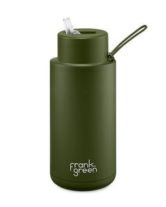 Frank Green Ceramic 34oz Straw Bottle - Khaki - ZOES Kitchen