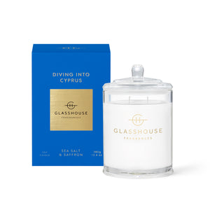 Glasshouse Fragrance - 380g Candle - Diving Into Cyprus - ZOES Kitchen