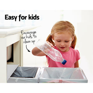 Cefito 2x15L Pull Out Bin - White - ZOES Kitchen