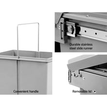 Load image into Gallery viewer, Cefito 2x20L Pull Out Bin - Grey - ZOES Kitchen
