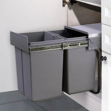 Load image into Gallery viewer, Cefito 2x20L Pull Out Bin - Grey - ZOES Kitchen