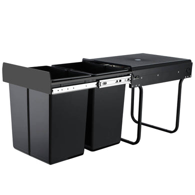 Cefito 2x20L Pull Out Bin - Black - ZOES Kitchen