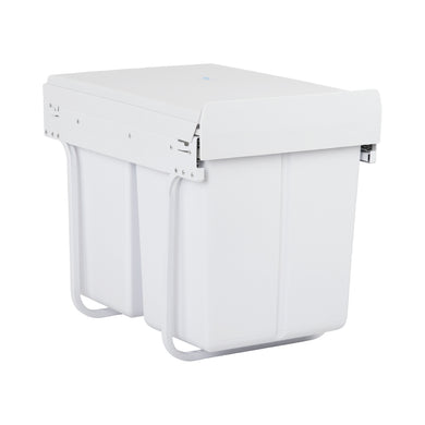 Cefito 2x20L Pull Out Bin - White - ZOES Kitchen