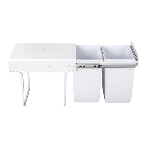 Cefito 2x20L Pull Out Bin - White - ZOES Kitchen