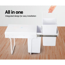 Load image into Gallery viewer, Cefito 2x20L Pull Out Bin - White - ZOES Kitchen