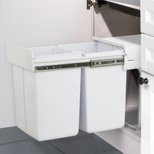 Load image into Gallery viewer, Cefito 2x20L Pull Out Bin - White - ZOES Kitchen