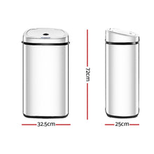 Load image into Gallery viewer, 50L Stainless Steel Motion Sensor Rubbish Bin - ZOES Kitchen