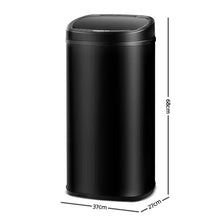 Load image into Gallery viewer, 58L Motion Sensor Rubbish Bin - Black - ZOES Kitchen
