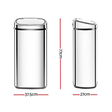 Load image into Gallery viewer, 68L Stainless Steel Motion Sensor Rubbish Bin - ZOES Kitchen