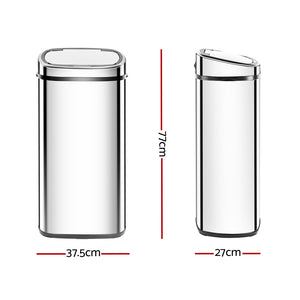 68L Stainless Steel Motion Sensor Rubbish Bin - ZOES Kitchen