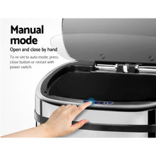 Load image into Gallery viewer, 68L Stainless Steel Motion Sensor Rubbish Bin - ZOES Kitchen
