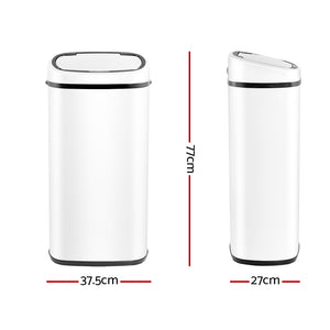 Devanti 68L Sensor Bin White - ZOES Kitchen