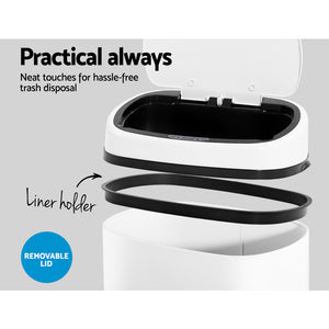 Devanti 68L Sensor Bin White - ZOES Kitchen