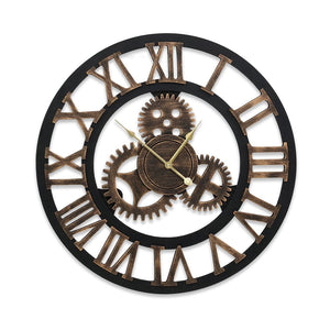 Wall Clock Modern Large 3D Vintage Luxury Clock Enduring Home Office Decor